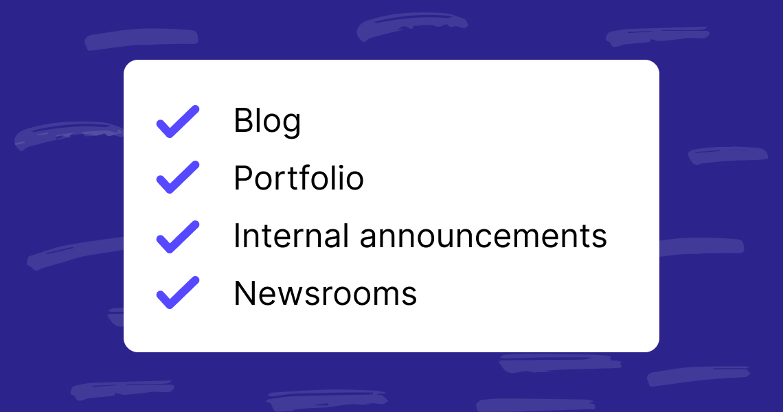 Other ways you can use your Prezly sites